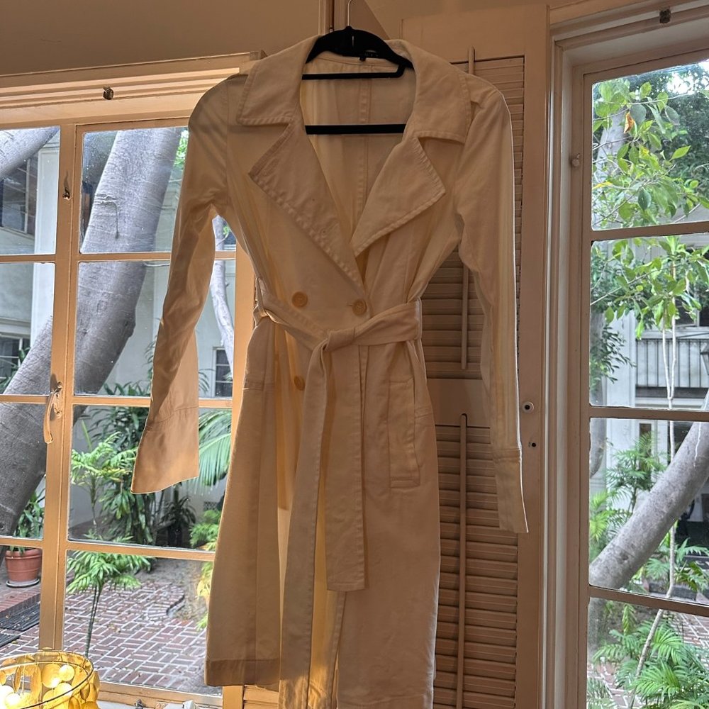 Theory White Trench Coat